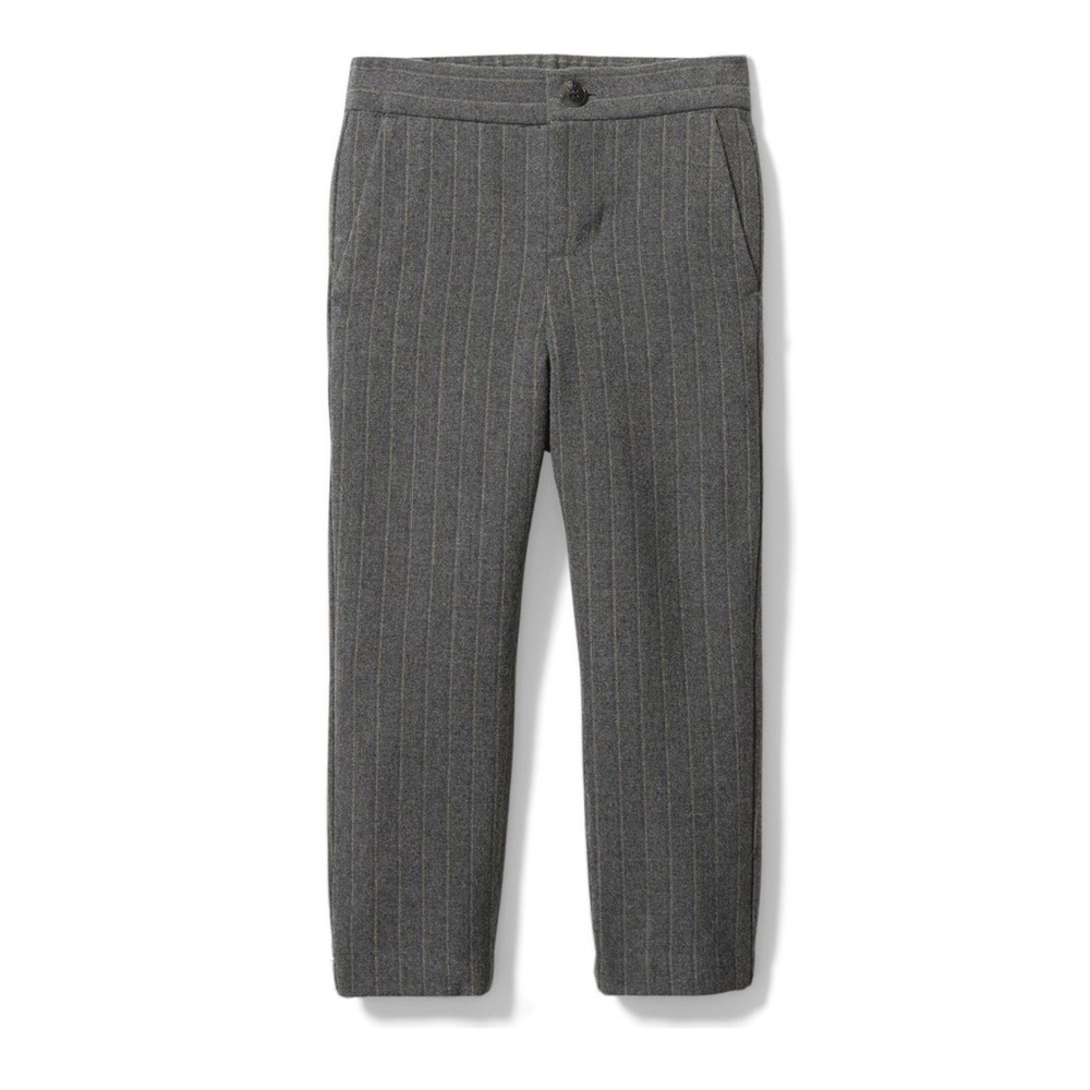 Janie and Jack Grey Wool Pinstripe Joggers - Picture 1 of 13